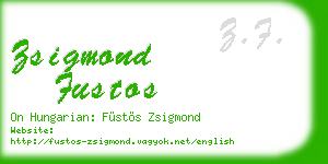 zsigmond fustos business card
