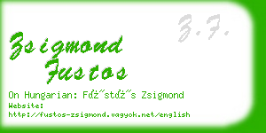 zsigmond fustos business card